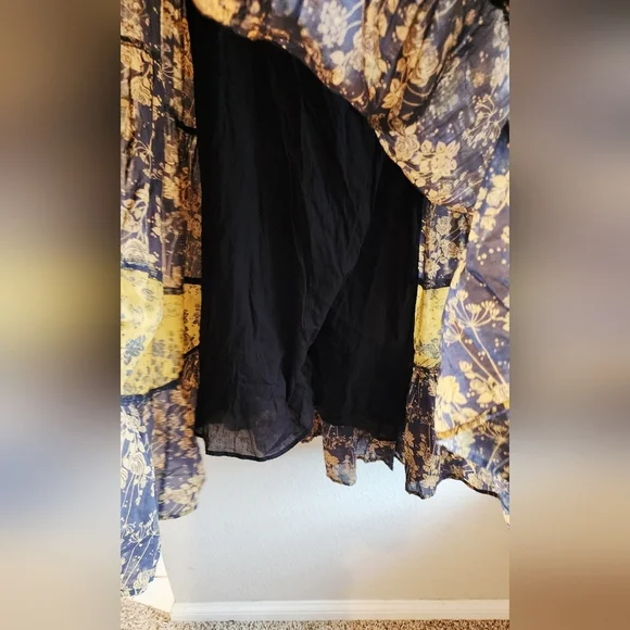 CAROLINA K TIERED ROMANTIC FLORAL MAXI SKIRT SIDE ZIPPER SIZE SMALL - Picture 12 of 17